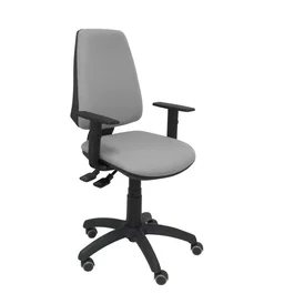 PIQUERAS Y CRESPO Silla de oficina Elche con mecanismo asíncrono y brazos regulables, Gris