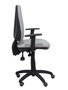 Silla de oficina Elche con mecanismo Asincro tapizada con Tela color Gris. Equipada con Base poliamida negra, Brazos 1D y Ruedas de parqué