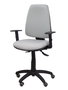 Silla de oficina Elche con mecanismo Asincro tapizada con Tela color Gris. Equipada con Base poliamida negra, Brazos 1D y Ruedas de parqué