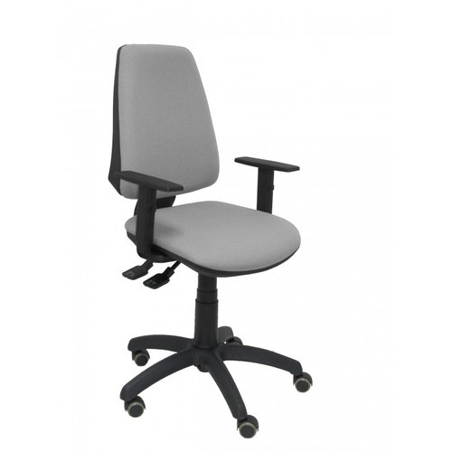 PIQUERAS Y CRESPO Silla de oficina Elche con mecanismo asíncrono y brazos regulables, Gris