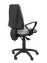 Silla de oficina Elche con mecanismo Asincro tapizada con Tela color Gris. Equipada con Base poliamida negra, Brazos fijos y Ruedas de nailon 50 mm