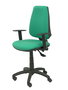 Silla de oficina Elche con mecanismo Asincro tapizada con Tela color Verde esmeralda. Equipada con Base poliamida negra, Brazos 1D y Ruedas de nailon 50 mm