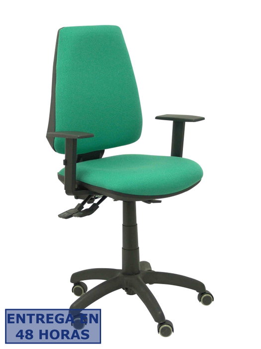 PIQUERAS Y CRESPO Silla Elche con mecanismo asíncrono y brazos regulables Verde esmeralda PIQUERAS Y CRESPO Silla Elche con mecanismo asíncrono y brazos regulables Verde esmeralda