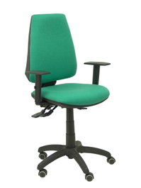 PIQUERAS Y CRESPO Silla Elche con mecanismo asíncrono y brazos regulables Verde esmeralda