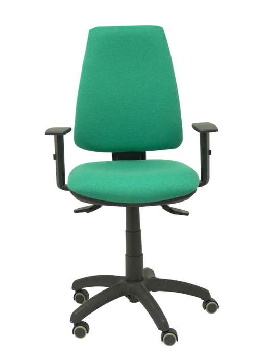 PIQUERAS Y CRESPO Silla Elche con mecanismo asíncrono y brazos regulables Verde esmeralda PIQUERAS Y CRESPO Silla Elche con mecanismo asíncrono y brazos regulables Verde esmeralda