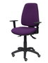 Silla de oficina Elche con mecanismo Asincro tapizada con Tela color Morado. Equipada con Base poliamida negra, Brazos 1D y Ruedas de parqué