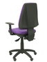 Silla de oficina Elche con mecanismo Asincro tapizada con Tela color Lila. Equipada con Base poliamida negra, Brazos 1D y Ruedas de parqué