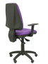 Silla de oficina Elche con mecanismo Asincro tapizada con Tela color Lila. Equipada con Base poliamida negra, Brazos 1D y Ruedas de parqué
