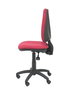 Silla de oficina Elche con mecanismo Asincro tapizada con Tela color Granate. Equipada con Base poliamida negra, Sin brazos y Ruedas de nailon 50 mm