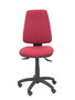 Silla de oficina Elche con mecanismo Asincro tapizada con Tela color Granate. Equipada con Base poliamida negra, Sin brazos y Ruedas de nailon 50 mm