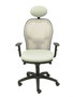 PIQUERAS Y CRESPO Silla Jorquera con mecanismo Sincro, malla gris y asiento Bali gris claro