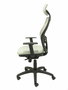 PIQUERAS Y CRESPO Silla Jorquera con mecanismo Sincro, malla gris y asiento Bali gris claro
