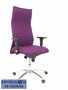 PIQUERAS Y CRESPO Sillón Albacete con mecanismo Sincro, Tela Morada, Base Aluminio