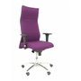 PIQUERAS Y CRESPO Sillón Albacete con mecanismo Sincro, Tela Morada, Base Aluminio