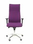 PIQUERAS Y CRESPO Sillón Albacete con mecanismo Sincro, Tela Morada, Base Aluminio