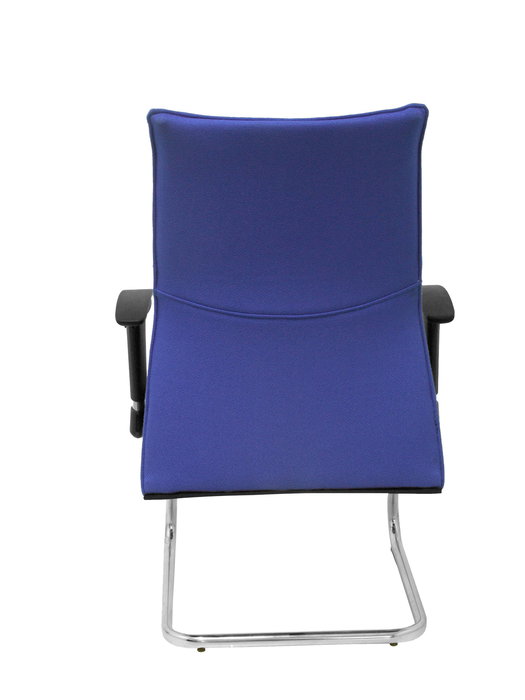 Silla Albacete confidente tapizada con Tela color Azul. Brazos 1D y No aplica
