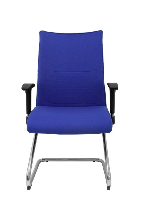 Silla Albacete confidente tapizada con Tela color Azul. Brazos 1D y No aplica