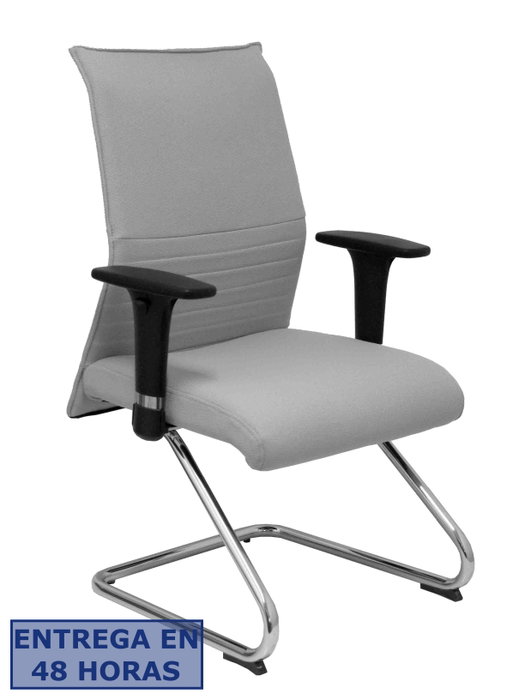 PIQUERAS Y CRESPO Sillón Albacete Confidente Bali Gris con Patín Cromado PIQUERAS Y CRESPO Sillón Albacete Confidente Bali Gris con Patín Cromado