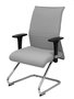 Silla Albacete confidente tapizada con Tela color Gris. Brazos 1D y No aplica