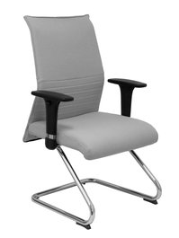 Silla Albacete confidente tapizada con Tela color Gris. Brazos 1D y No aplica