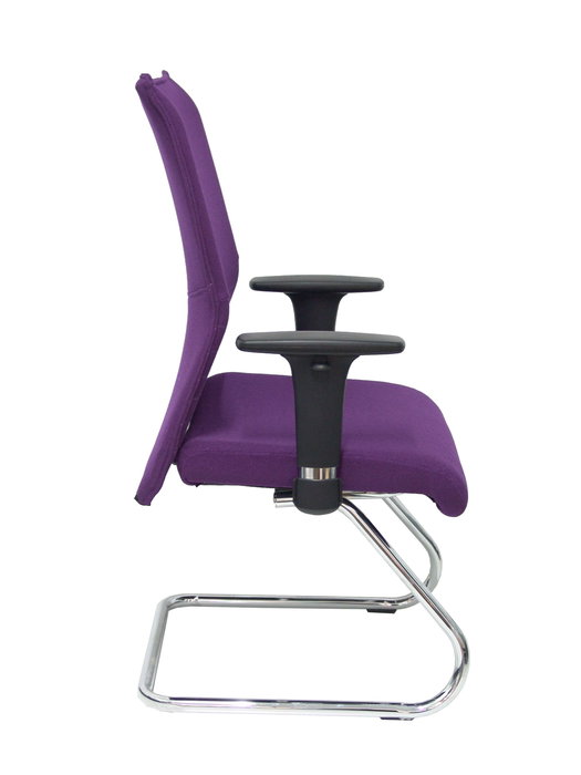 Silla Albacete confidente tapizada con Tela color Morado. Brazos 1D y No aplica