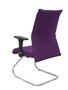 Silla Albacete confidente tapizada con Tela color Morado. Brazos 1D y No aplica
