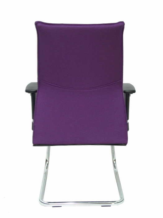 Silla Albacete confidente tapizada con Tela color Morado. Brazos 1D y No aplica