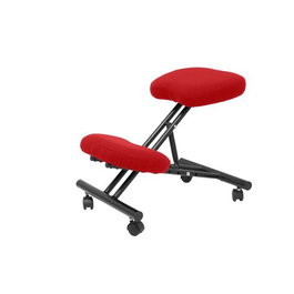 PIQUERAS Y CRESPO Mahora Silla Ergonómica con Rodillera, Tapizado Bali Rojo