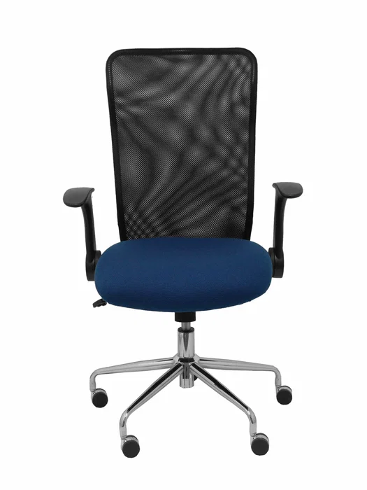 PIQUERAS Y CRESPO Silla Minaya con respaldo de malla y asiento Bali Azul Marino