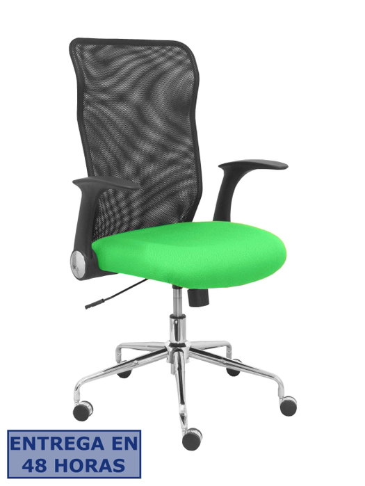 PIQUERAS Y CRESPO Silla Minaya con brazos abatibles, mecanismo basculante y asiento color pistacho PIQUERAS Y CRESPO Silla Minaya con brazos abatibles, mecanismo basculante y asiento color pistacho