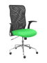 PIQUERAS Y CRESPO Silla Minaya con brazos abatibles, mecanismo basculante y asiento color pistacho