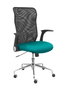 PIQUERAS Y CRESPO Silla Minaya con mecanismo basculante, brazos abatibles y asiento turquesa