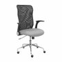PIQUERAS Y CRESPO Silla Minaya con brazos abatibles, respaldo de malla negro y asiento gris