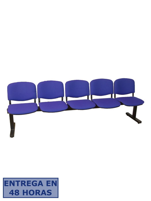 NOWY STYL Bancada de 5 plazas tapizada en tela azul