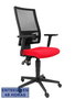 NOWY STYL Silla TakTik con asiento rojo y respaldo de malla negro