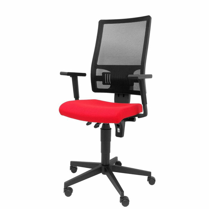 NOWY STYL Silla TakTik con asiento rojo y respaldo de malla negro
