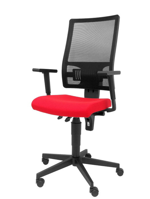 NOWY STYL Silla TakTik con asiento rojo y respaldo de malla negro