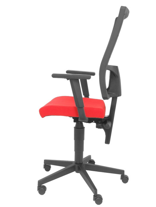 NOWY STYL Silla TakTik con asiento rojo y respaldo de malla negro