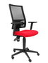NOWY STYL Silla TakTik con asiento rojo y respaldo de malla negro