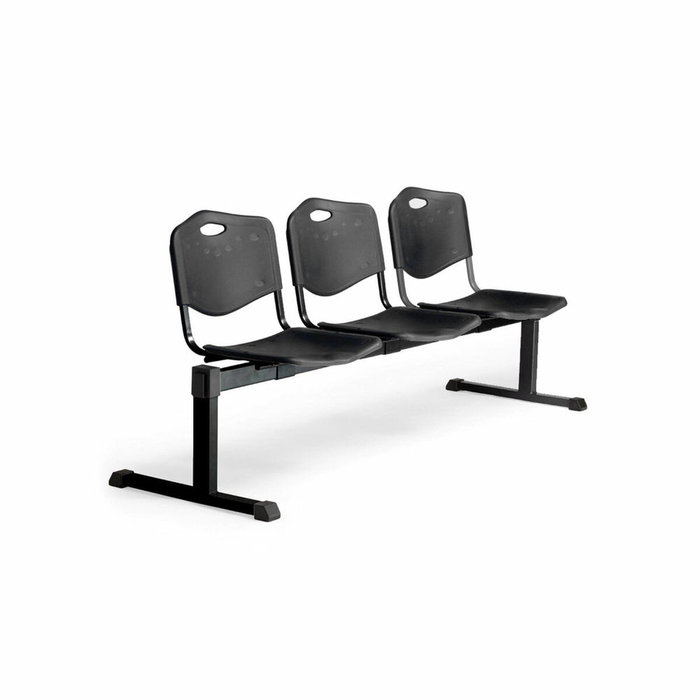 NOWY STYL Bancada de 3 plazas en PVC Negro