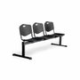 NOWY STYL Bancada de 3 plazas en PVC Negro