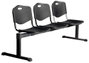 NOWY STYL Bancada de 3 plazas en PVC Negro
