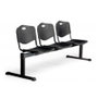 NOWY STYL Bancada de 3 plazas en PVC Negro