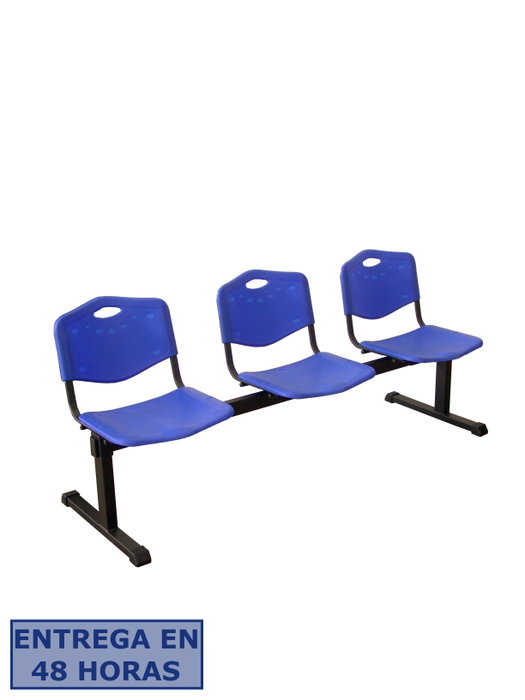 Piqueras y Crespo Bancada ISO 3 Plazas PVC Azul