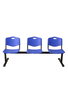 Bancada de PVC color Azul. Sin brazos