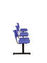 Bancada de PVC color Azul. Sin brazos