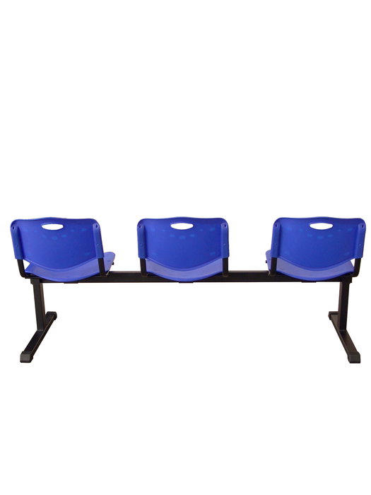 Bancada de PVC color Azul. Sin brazos
