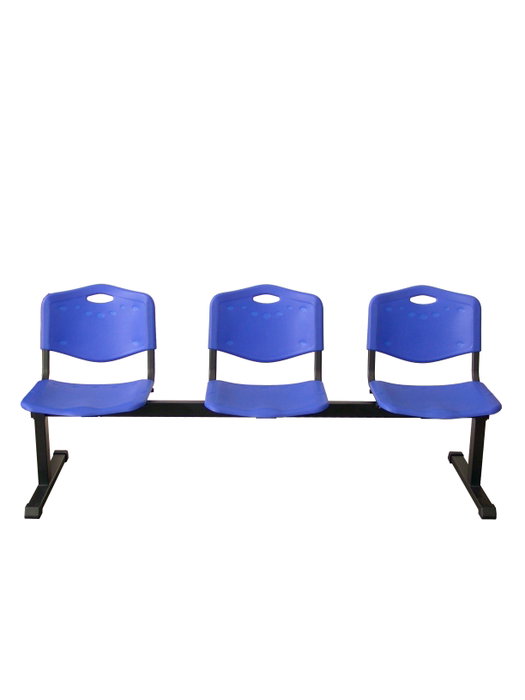Piqueras y Crespo Bancada de espera 3 plazas PVC azul Piqueras y Crespo Bancada de espera 3 plazas PVC azul
