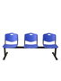 Piqueras y Crespo Bancada de espera 3 plazas PVC azul