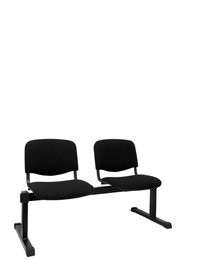 Bancada tapizada con Tela color Negro. Sin brazos